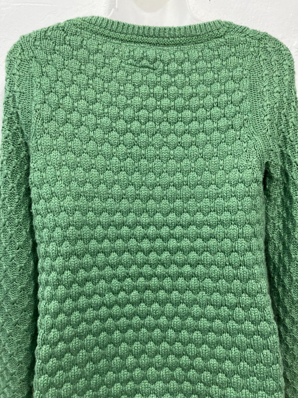 Field Flower by Anthropologie BubblePopcorn Stitch Knit Crewneck Sweater Green S - Picture 4 of 12